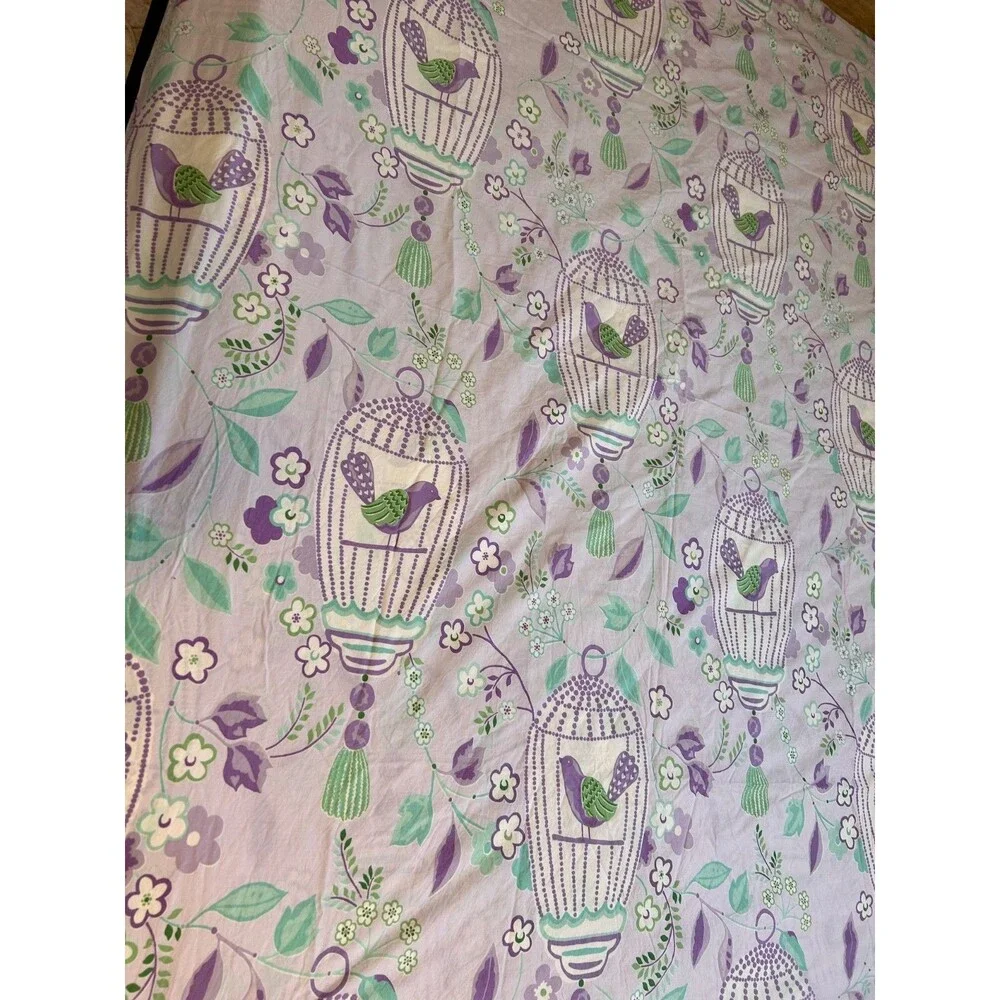 POTTERY BARN KIDS Bird Duvet Cover‎ Lavender Girls Birdcage Floral Twin Flora